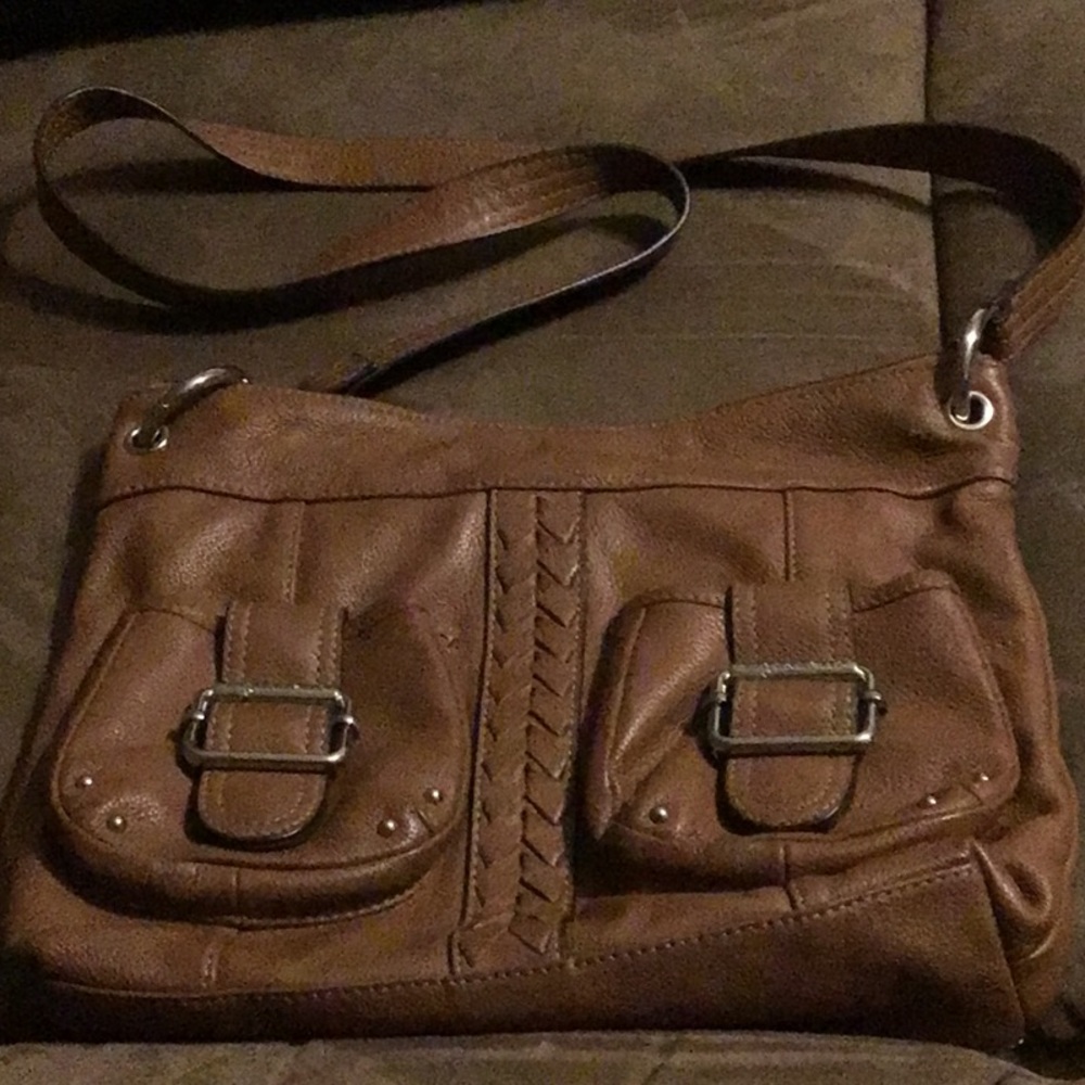 Tignanello camel purse adjustable strap